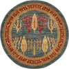 Zagros Oasis Collection Area Rug -  Ilam Round Blue  lifestyle 28