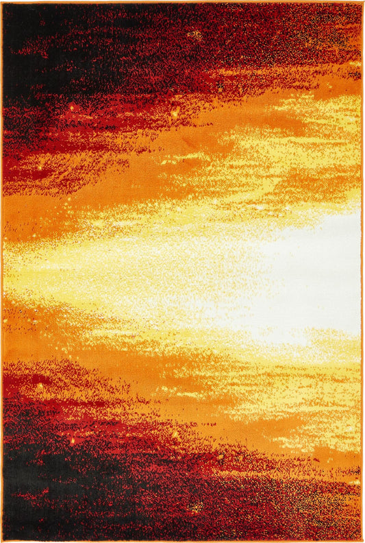 Urban Oasis Collection Area Rug -  Sunset Rectangle Orange Main