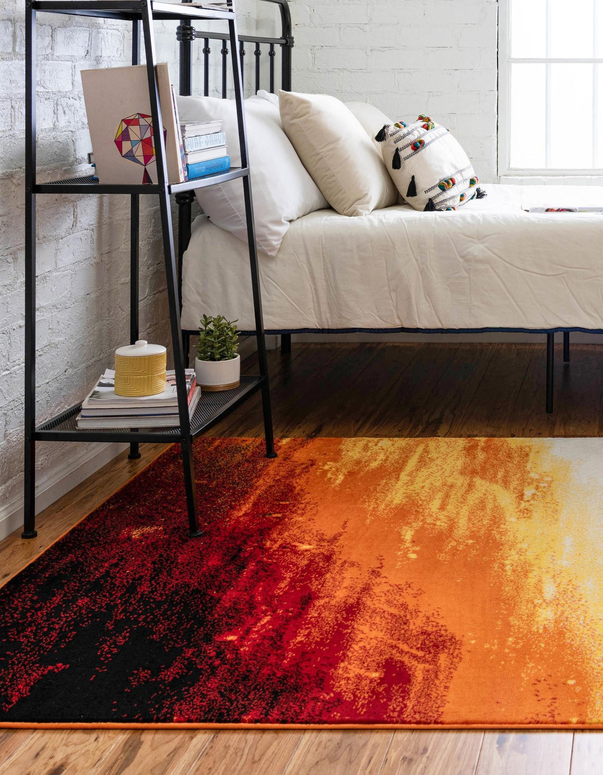 Urban Oasis Collection Area Rug -  Sunset Rectangle Orange  lifestyle 4