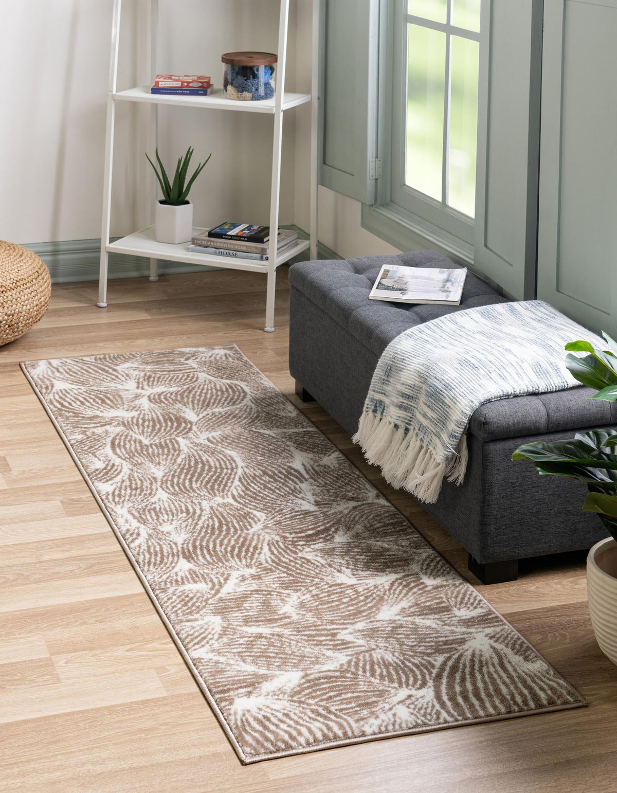 Urban Oasis Collection Area Rug -  Seaport Runner Beige  lifestyle 12