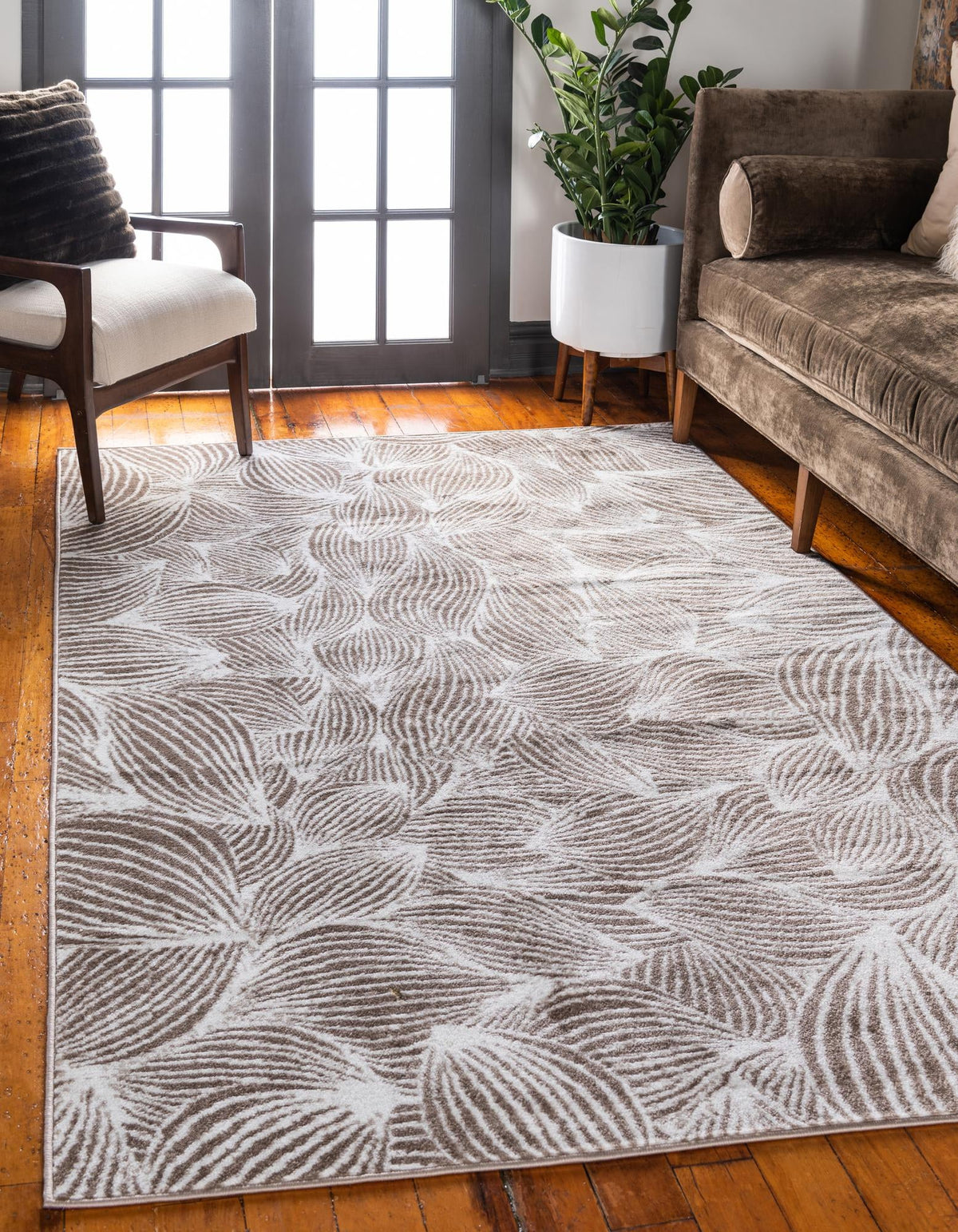 Urban Oasis Collection Area Rug -  Seaport Rectangle Beige  lifestyle 2