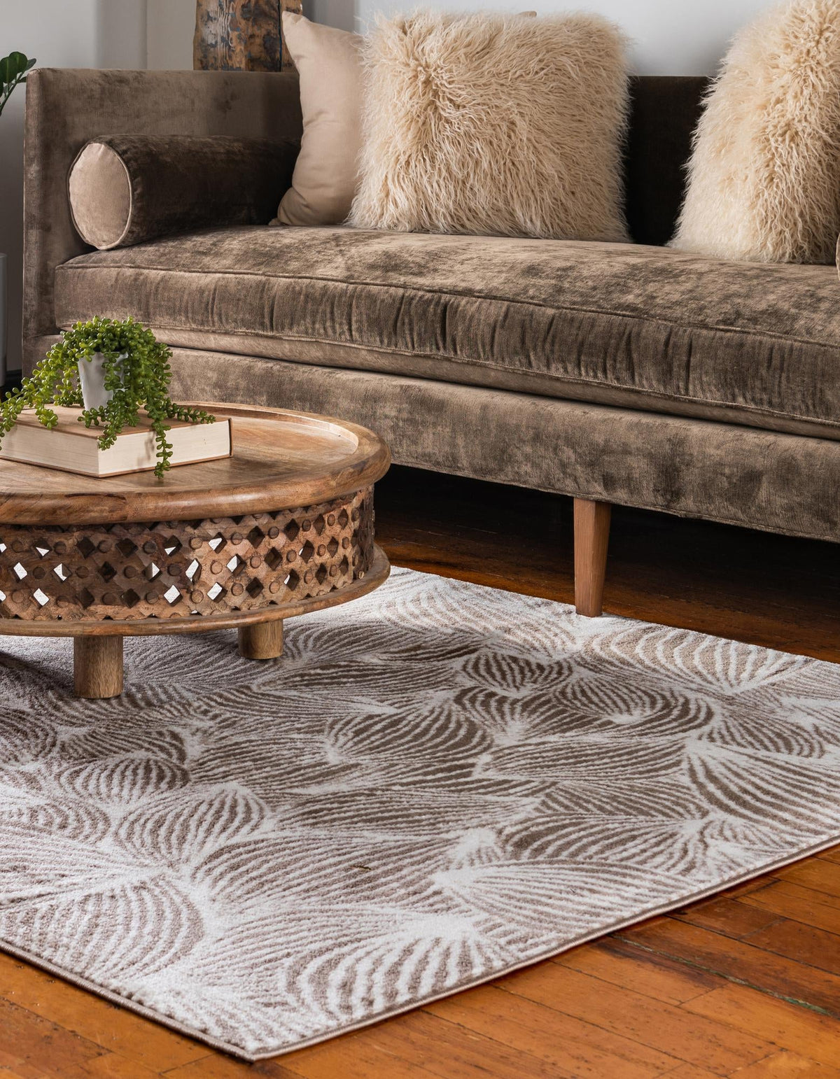 Urban Oasis Collection Area Rug -  Seaport Rectangle Beige  lifestyle 3