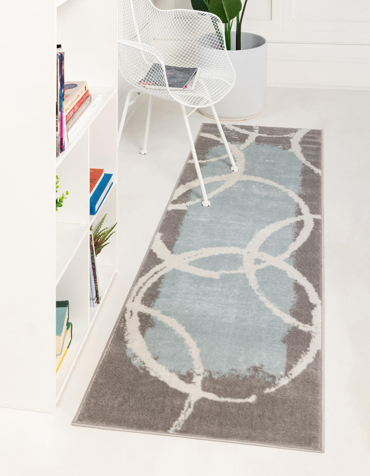 Urban Oasis Collection Area Rug -  Highline Runner Light Blue  lifestyle 9