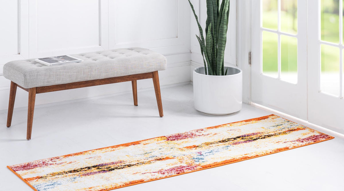 Urban Oasis Collection Area Rug -  Brighton Runner Cream  lifestyle 11