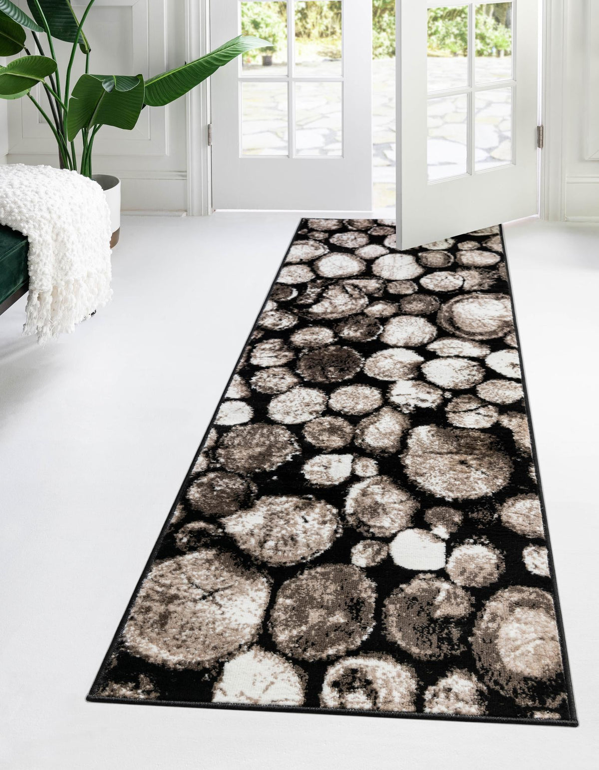 Urban Oasis Collection Area Rug -  Ridgewood Runner Black  lifestyle 7