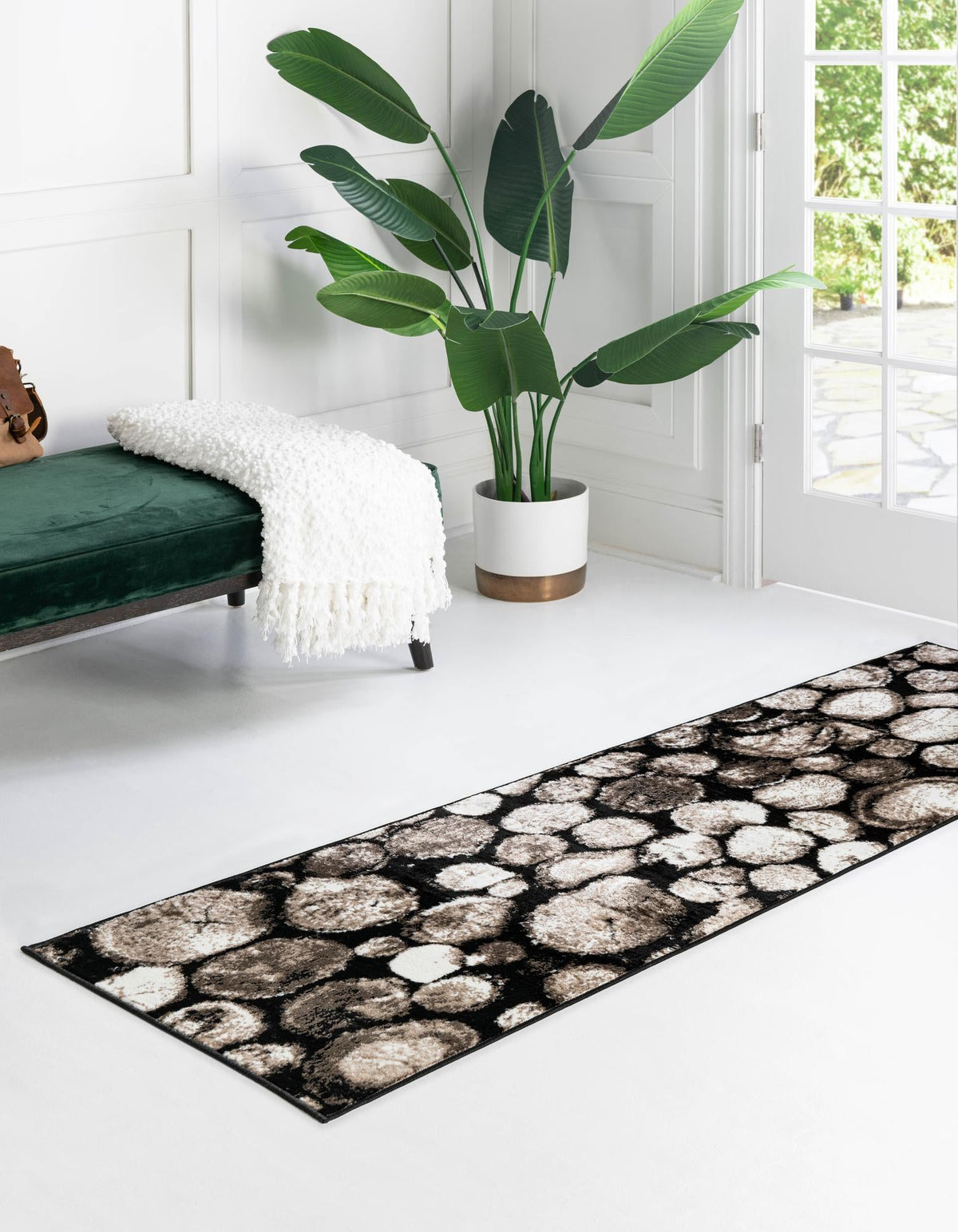 Urban Oasis Collection Area Rug -  Ridgewood Runner Black  lifestyle 8