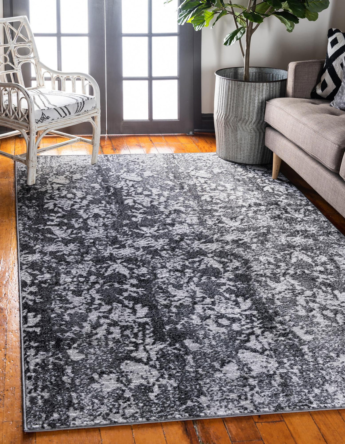 Urban Oasis Collection Area Rug -  Carroll Rectangle Dark Gray  lifestyle 2