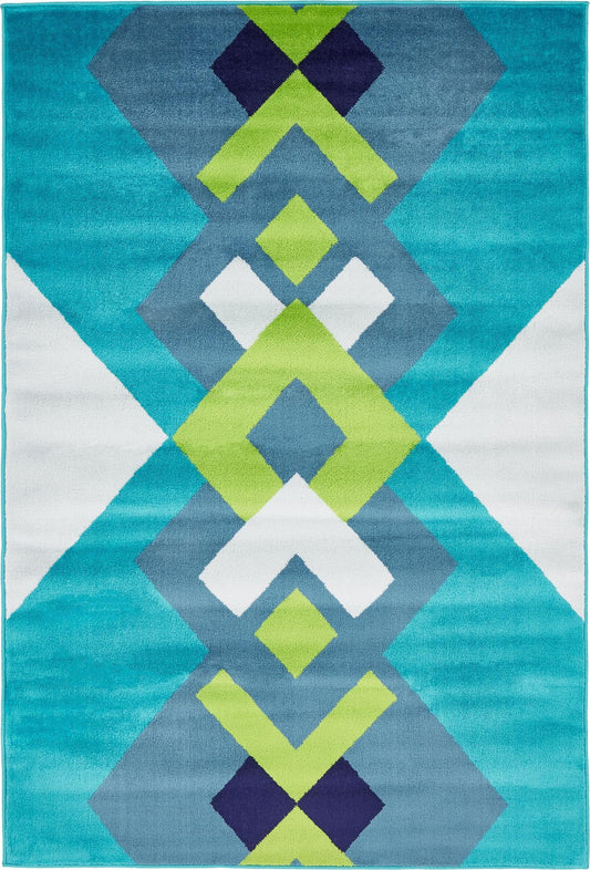 Urban Oasis Collection Area Rug -  Chelsea Rectangle Turquoise Main