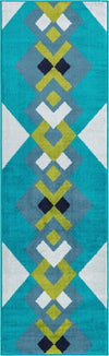 Urban Oasis Collection Area Rug -  Chelsea Runner Turquoise  lifestyle 4