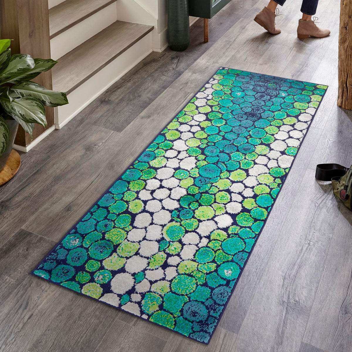Urban Oasis Collection Area Rug -  Tribeca Runner Light Green  lifestyle 29