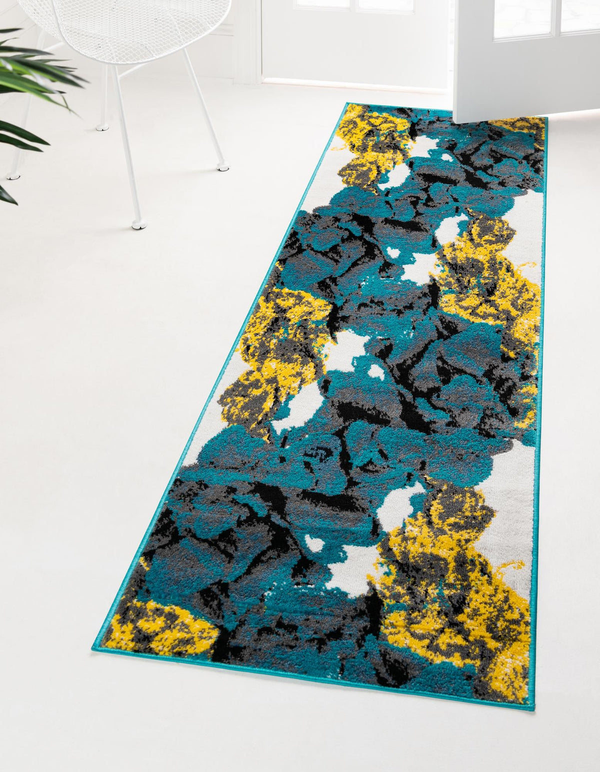 Urban Oasis Collection Area Rug -  Battery Runner Turquoise  lifestyle 7