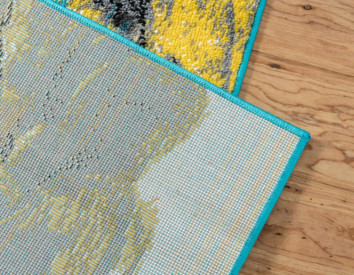 Urban Oasis Collection Area Rug -  Battery Rectangle Turquoise  lifestyle 5
