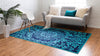 Urban Oasis Collection Area Rug -  Kensington Rectangle Turquoise  lifestyle 3