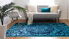 Urban Oasis Collection Area Rug -  Kensington Rectangle Turquoise  lifestyle 4