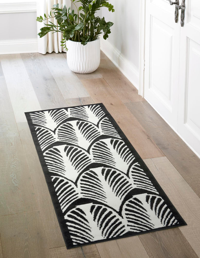 Urban Oasis Collection Area Rug -  Bronx Runner Black  lifestyle 15