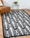 Urban Oasis Collection Area Rug -  Bronx Rectangle Black  lifestyle 2