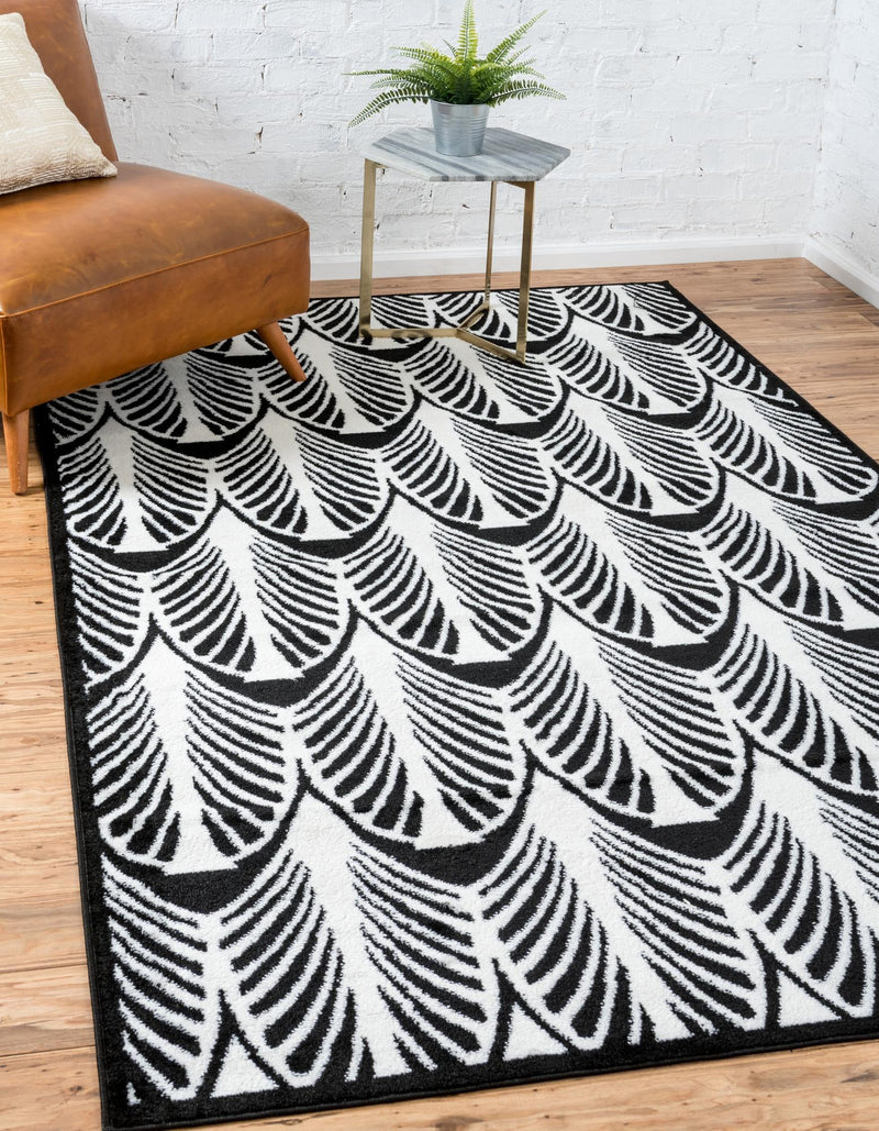 Urban Oasis Collection Area Rug -  Bronx Rectangle Black  lifestyle 2
