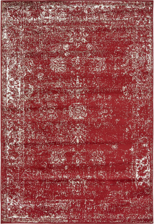 Riviera Elegance Collection Area Rug - Antibes (Burgundy) Rectangle Burgundy Main