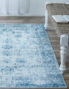 Riviera Elegance Collection Area Rug - Antibes (Light Blue) Rectangle Light Blue  lifestyle 32