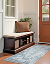 Riviera Elegance Collection Area Rug - Antibes (Light Blue) Runner Light Blue  lifestyle 13