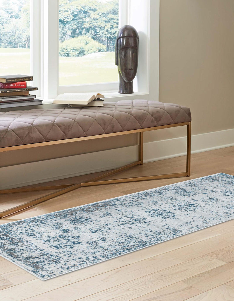 Riviera Elegance Collection Area Rug - Antibes (Light Blue) Runner Light Blue  lifestyle 16