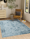 Riviera Elegance Collection Area Rug - Antibes (Light Blue) Rectangle Light Blue  lifestyle 5