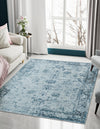 Riviera Elegance Collection Area Rug - Antibes (Light Blue) Rectangle Light Blue  lifestyle 12