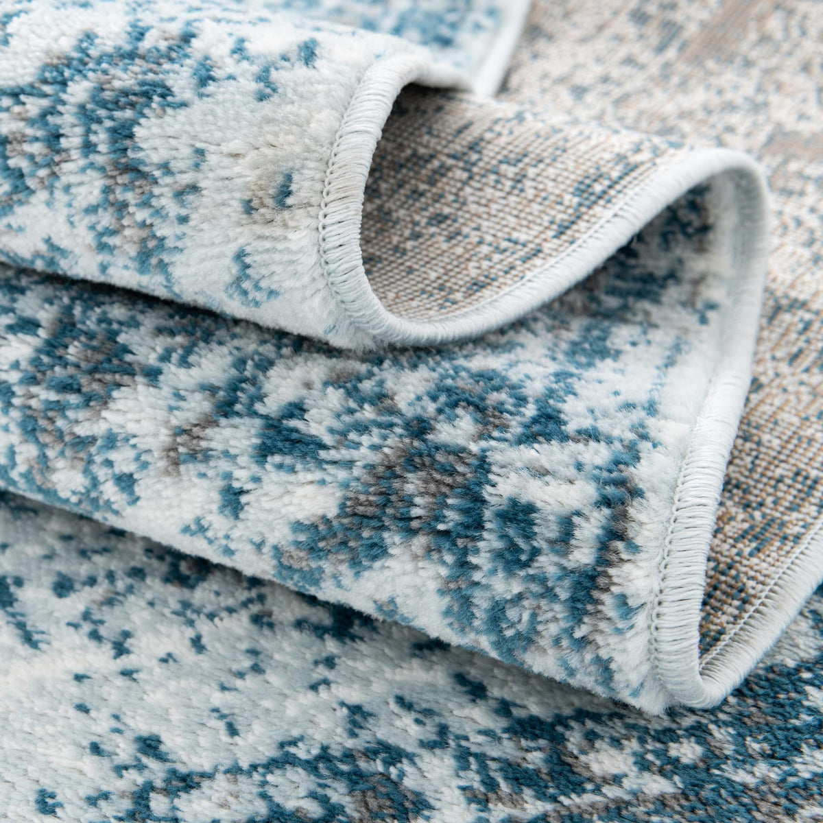 Riviera Elegance Collection Area Rug - Antibes (Light Blue) Rectangle Light Blue  lifestyle 25