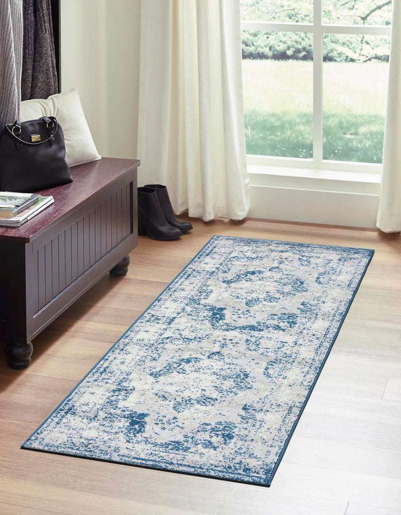 Riviera Elegance Collection Area Rug -  Menton (Blue) Runner Blue  lifestyle 13