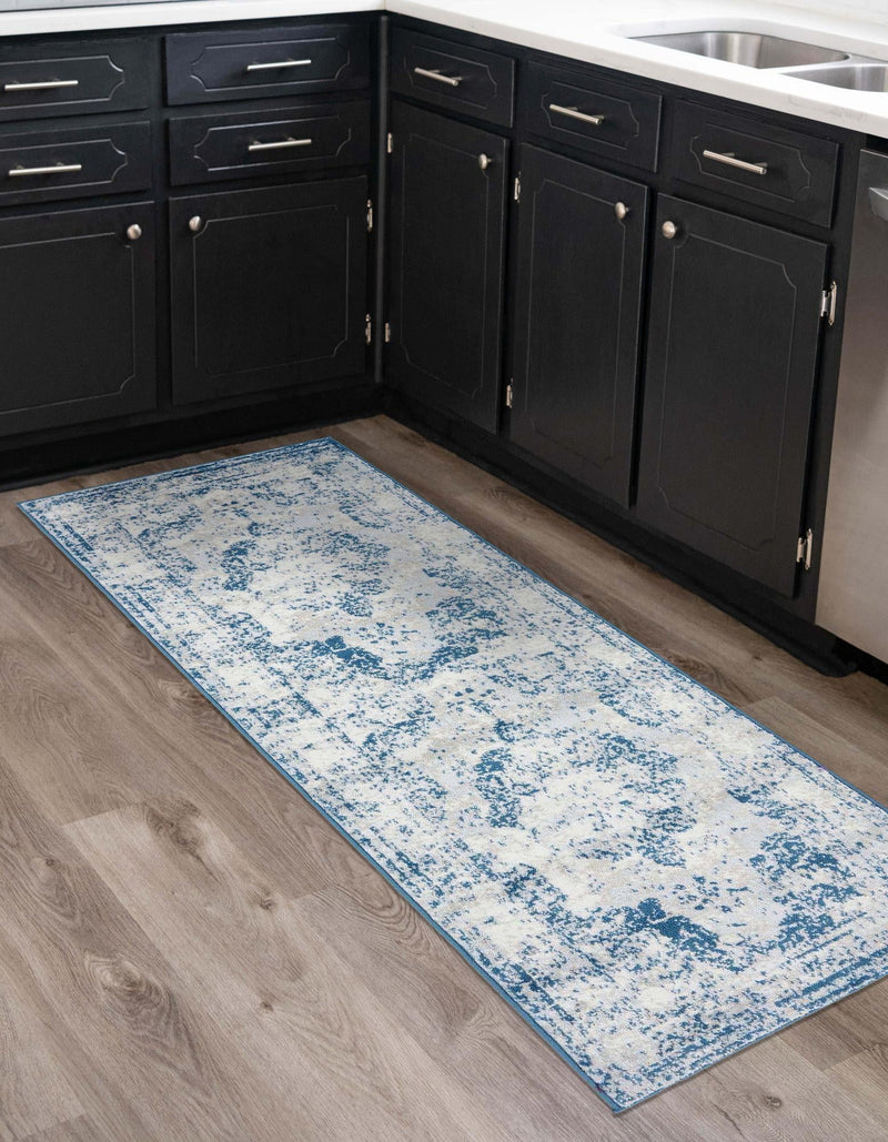 Riviera Elegance Collection Area Rug -  Menton (Blue) Runner Blue  lifestyle 20