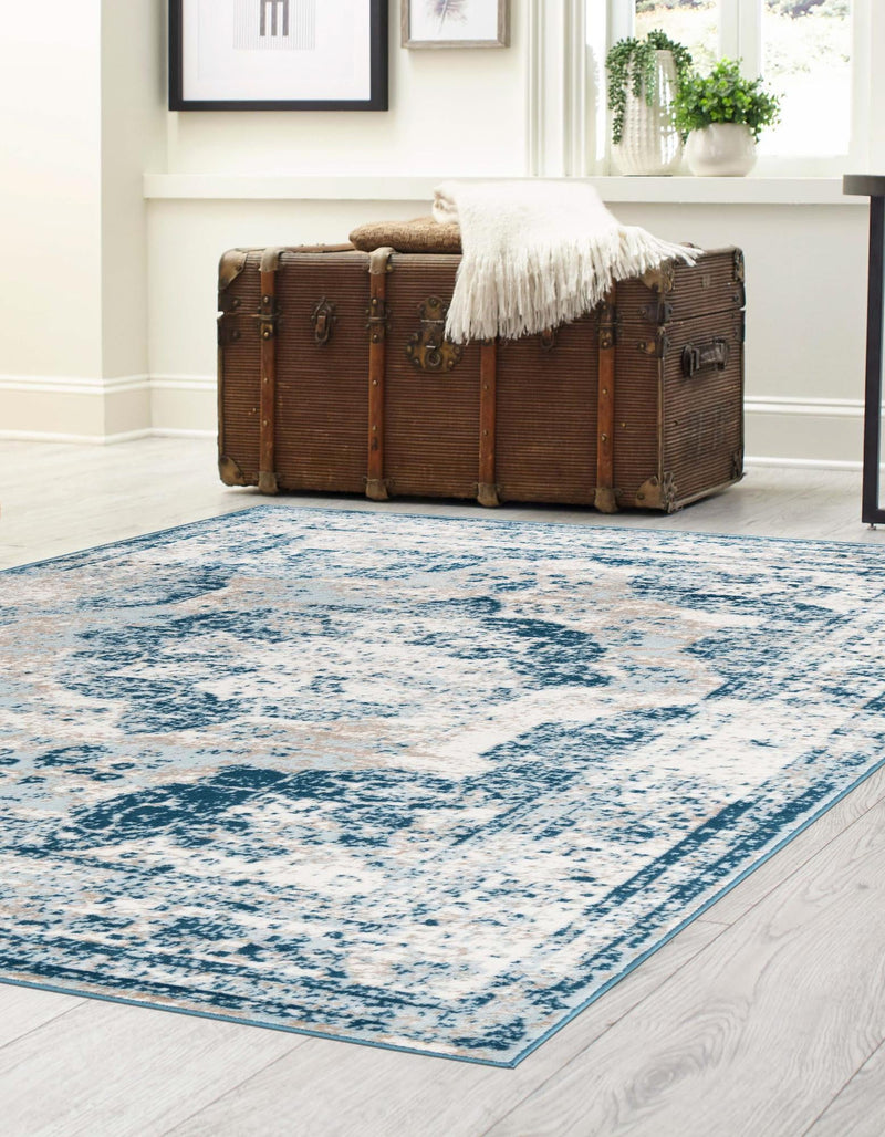 Riviera Elegance Collection Area Rug -  Menton (Blue) Rectangle Blue  lifestyle 12
