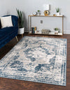 Riviera Elegance Collection Area Rug -  Menton (Blue) Rectangle Blue  lifestyle 3