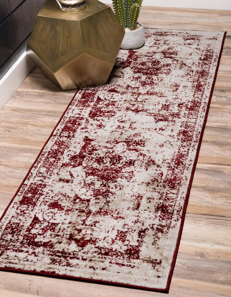 Riviera Elegance Collection Area Rug -  Menton (Burgundy) Runner Burgundy  lifestyle 47
