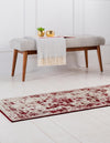 Riviera Elegance Collection Area Rug -  Menton (Burgundy) Runner Burgundy  lifestyle 48