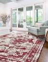 Riviera Elegance Collection Area Rug -  Menton (Burgundy) Rectangle Burgundy  lifestyle 8