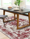 Riviera Elegance Collection Area Rug -  Menton (Burgundy) Rectangle Burgundy  lifestyle 20