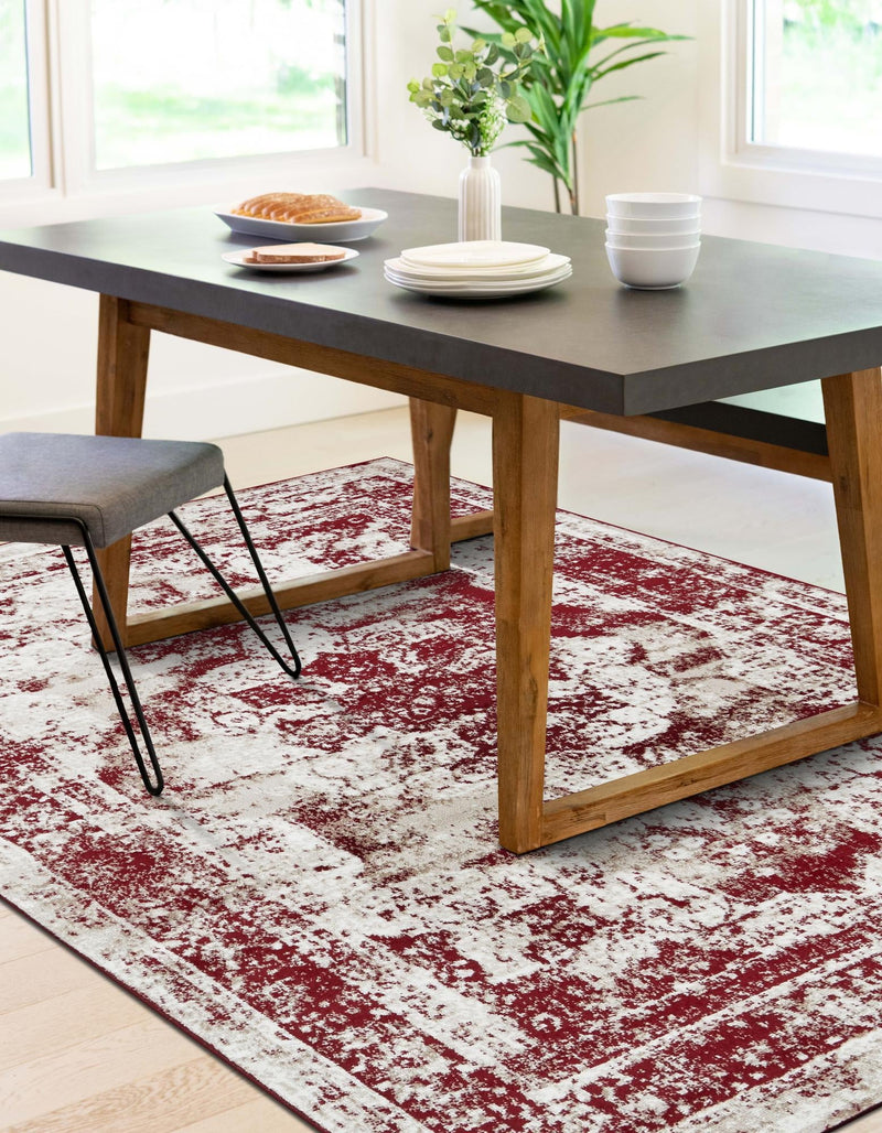 Riviera Elegance Collection Area Rug -  Menton (Burgundy) Rectangle Burgundy  lifestyle 20