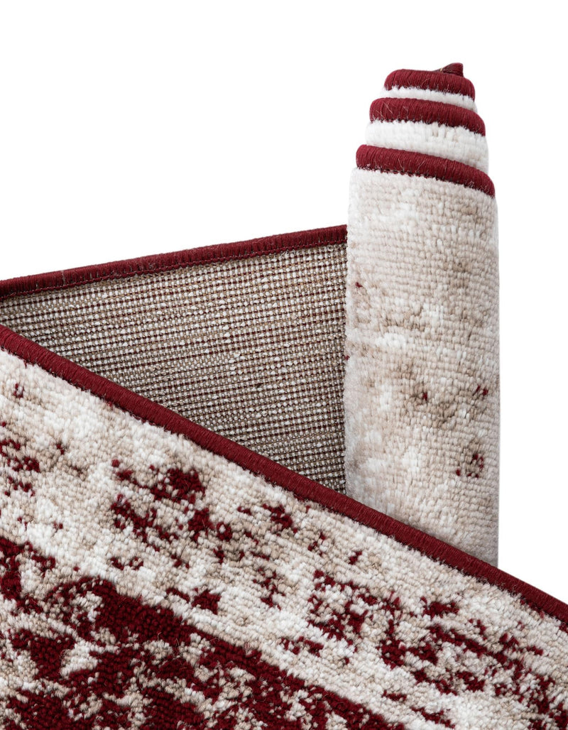 Riviera Elegance Collection Area Rug -  Menton (Burgundy) Rectangle Burgundy  lifestyle 33