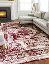 Riviera Elegance Collection Area Rug -  Menton (Burgundy) Rectangle Burgundy  lifestyle 6