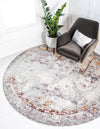 Lagoon Luxe Collection Area Rug -  Seastar Round Gray  lifestyle 14
