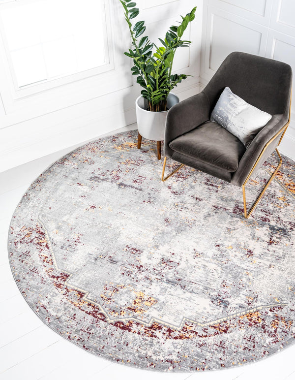 Lagoon Luxe Collection Area Rug -  Seastar Round Gray  lifestyle 14
