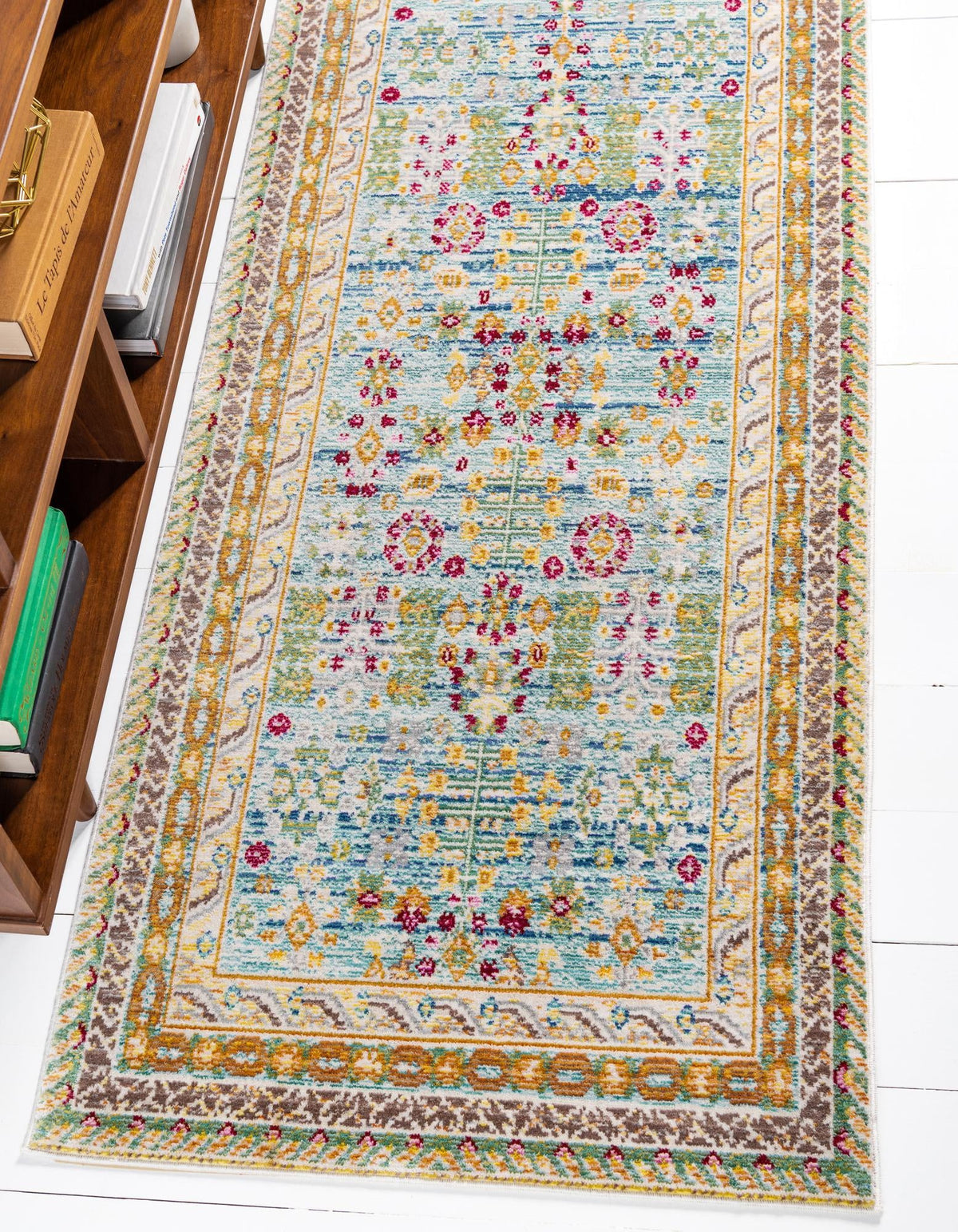 Lagoon Luxe Collection Area Rug -  Manta Runner Blue  lifestyle 12