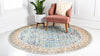 Lagoon Luxe Collection Area Rug -  Manta Round Blue  lifestyle 17