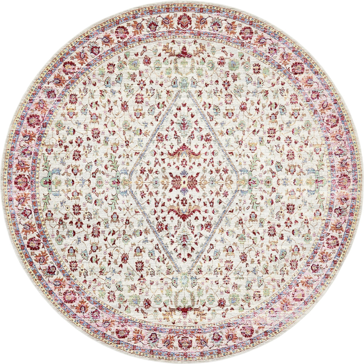 Lagoon Luxe Collection Area Rug -  Coastline Round Gray  lifestyle 11