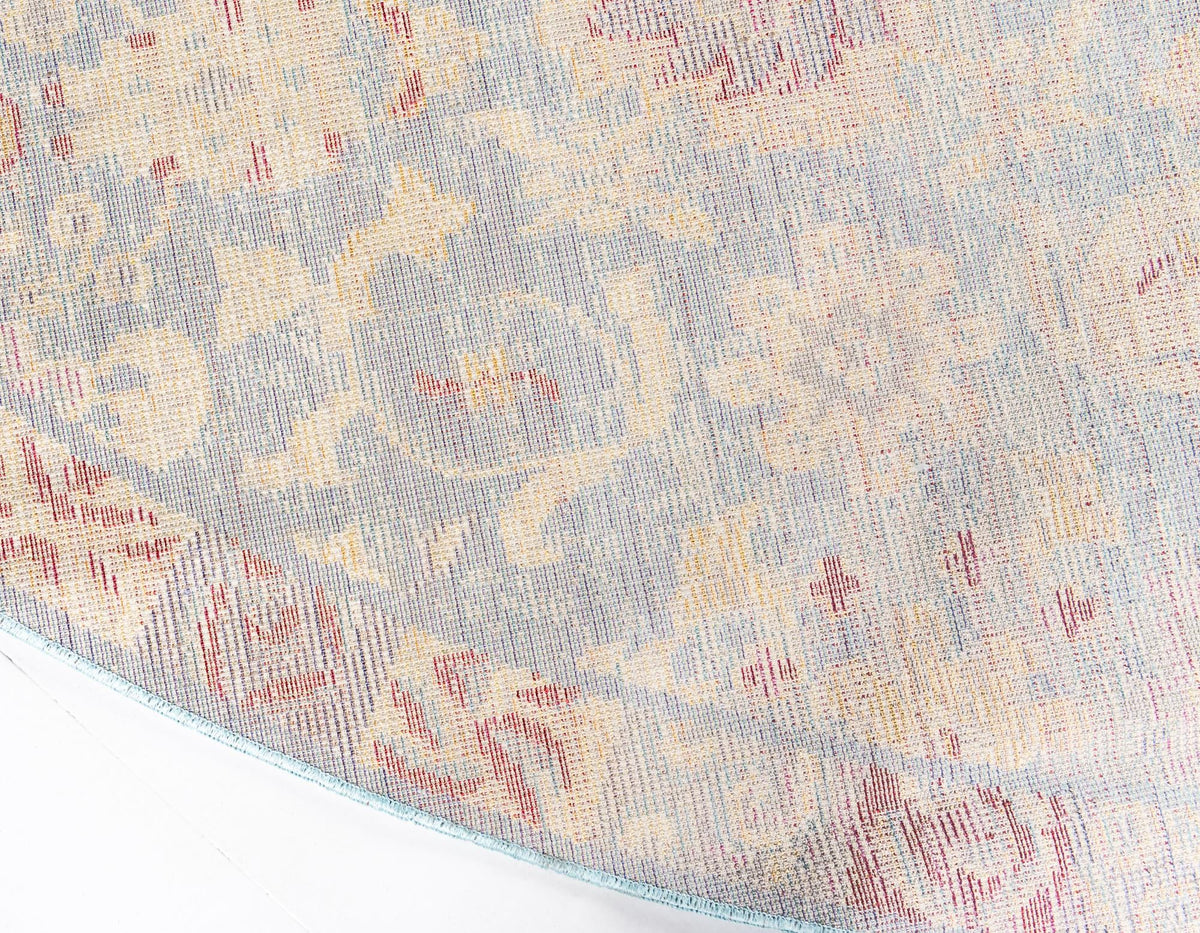 Lagoon Luxe Collection Area Rug -  Shipwreck Round Blue  lifestyle 30