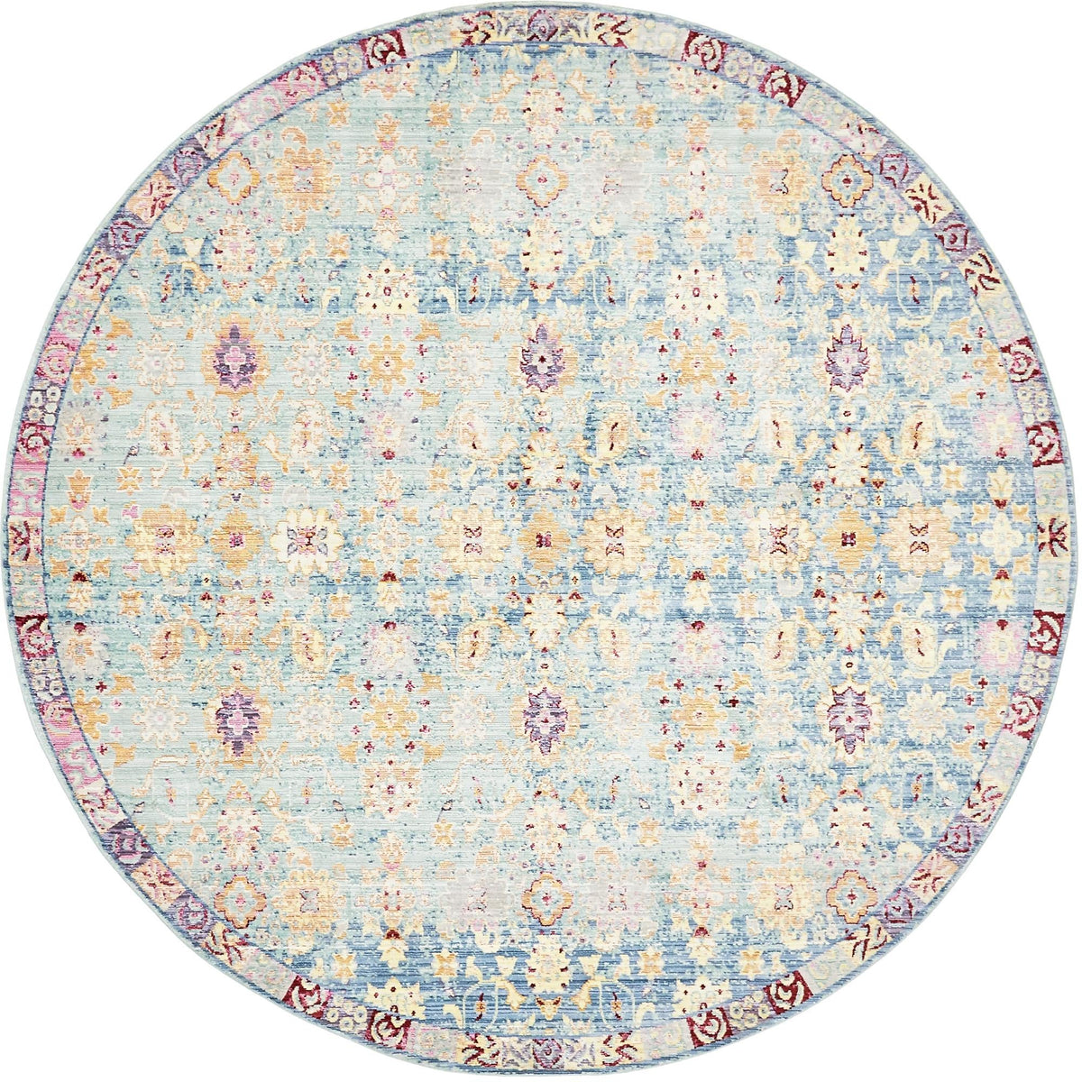 Lagoon Luxe Collection Area Rug -  Shipwreck Round Blue  lifestyle 12