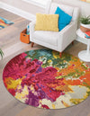 Marrakesh Elegance Collection Area Rug -  Palais Round Multi  lifestyle 30