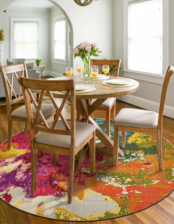 Marrakesh Elegance Collection Area Rug -  Palais Round Multi  lifestyle 33
