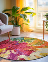 Marrakesh Elegance Collection Area Rug -  Palais Round Multi  lifestyle 41