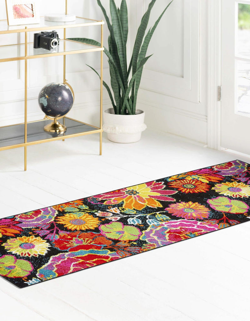 Venetian Elegance Collection Area Rug -  Accademia Runner Black  lifestyle 52